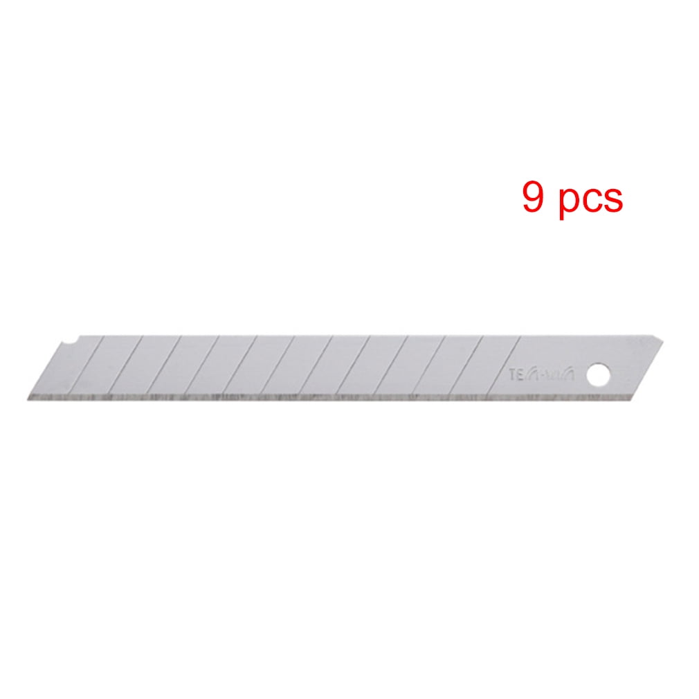 silver Durable TENWIN 6204 10pcs//set Office School Students Art Blades Trimmer 9MM