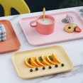 thumbnail image 4 of BANDEJA DE COCINA SIRVIVIO BANDEJA DE TRIGO DE TRIGO RECTANGULAR ESTILO NÓRDICO DE TÉ DE TÉ DE FRUTA DE, 4 of 6