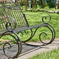 thumbnail image 2 of Outdoor Metal Rocking Arm Chair/Bench (Bench, Bronze), 2 of 6