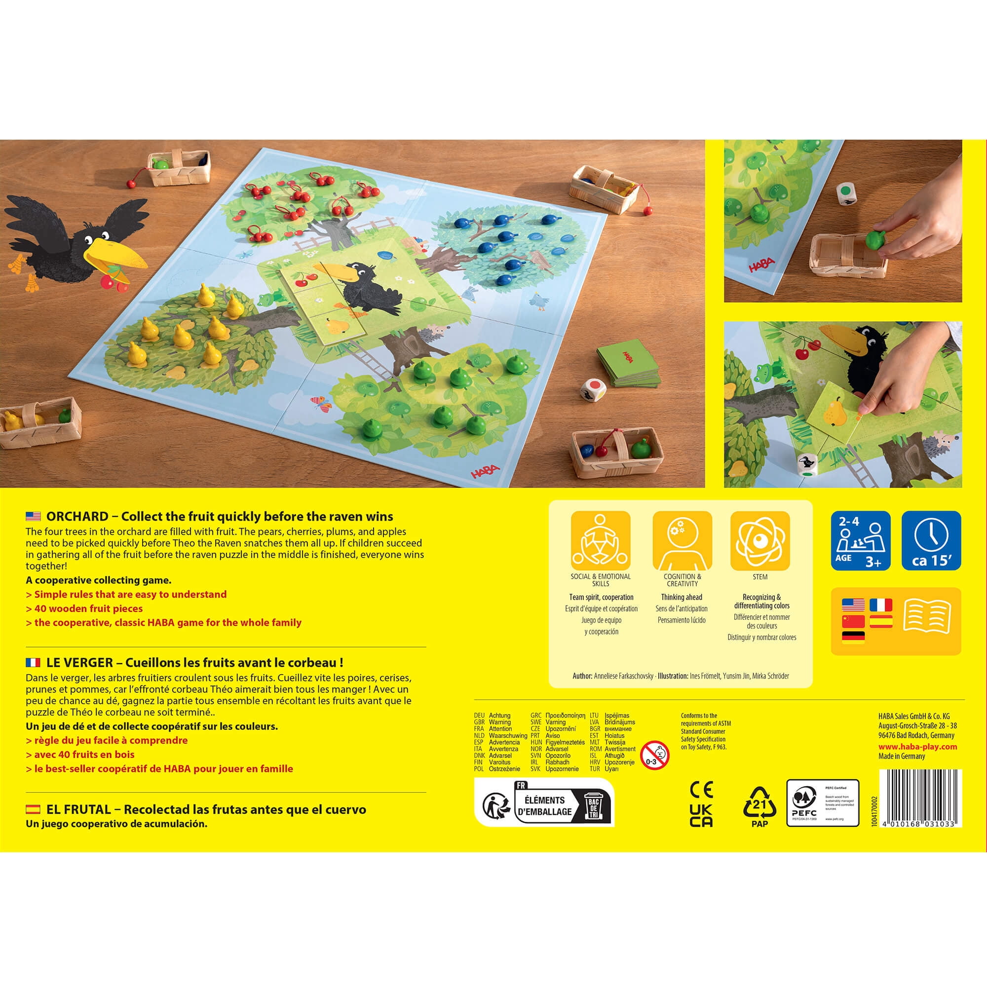 HABA Orchard Game - A Classic Cooperative Introduction to Board Games for Ages 3 and Up (Made in Germany)