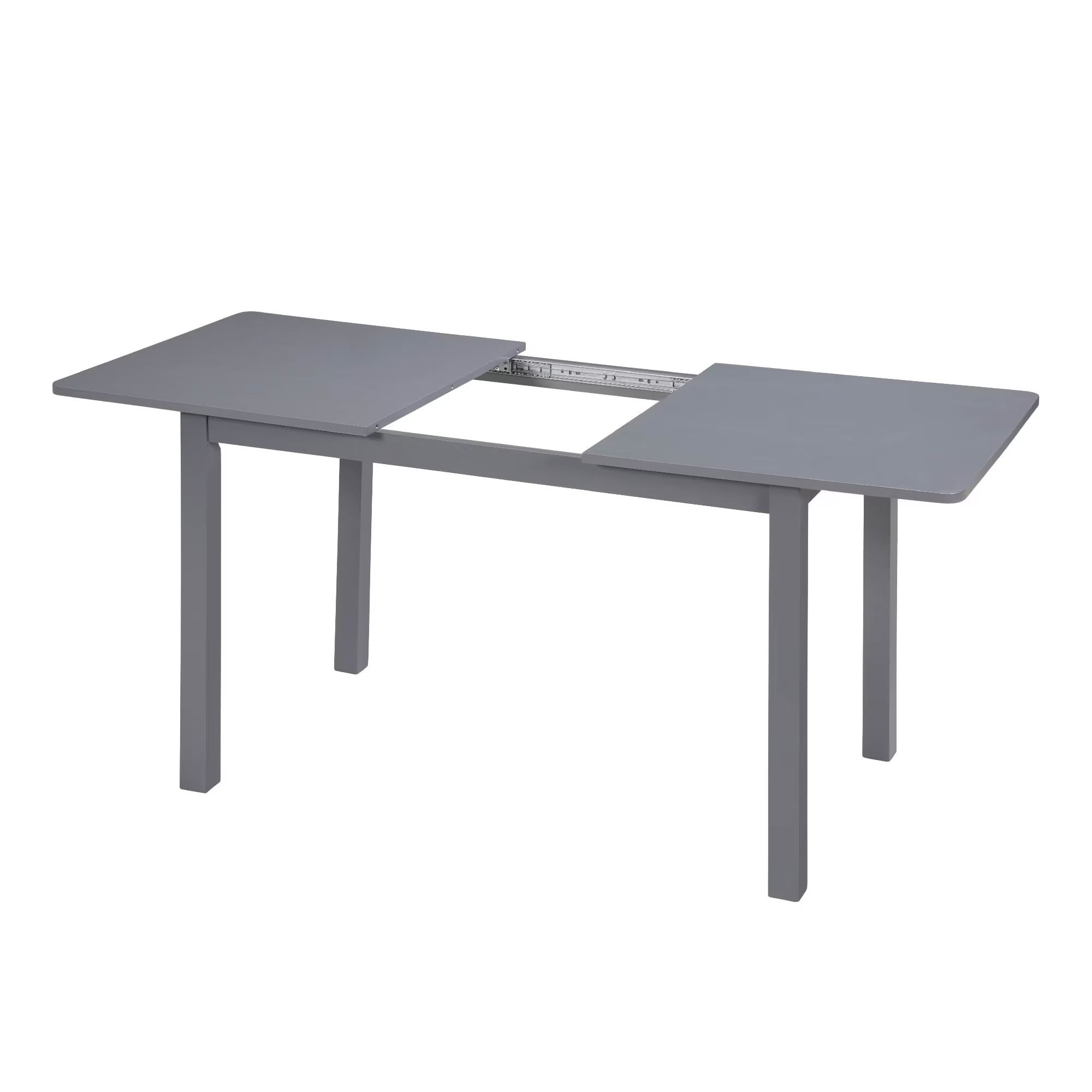 59" Extendable Dining Table, Modern Wooden Kitchen Table for 4-8 People, Expandable Dining Room Table, Multipurpose Home Office Desk for Small Space, Dark Gray