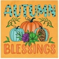 thumbnail image 3 of Autumn Blessings Shirt Pumpkins Hayrides Falling Leaves Shirt Women (Yellow, Small), 3 of 6