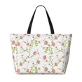 thumbnail image 2 of Daiia Roses Flowers Beach Travel Bag - Water-Resistant Beach Bag, Lightweight Tote with 7 Pockets for Women and Men - Gym,Pool,Camping,Reusable Grocery Bag, 2 of 7