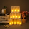thumbnail image 4 of 12 velas sin llama realistas, parpadeantes, amarillas, LED, inalámbricas, candelitas Irfora Conjunto de lámpara de vela electrónica, 4 of 7