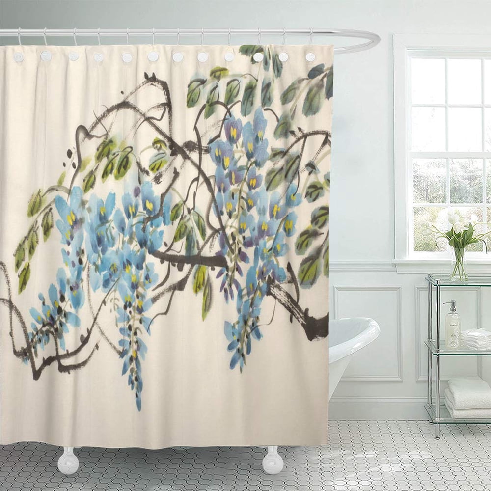 KSADK Blue Tender Wisteria in Green Bloom Blooming Botanical Bouquet