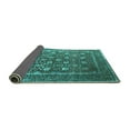 thumbnail image 2 of Ahgly Company Indoor Rectangle Oriental Turquoise Blue Industrial Area Rugs, 2' x 3', 2 of 4