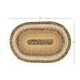 thumbnail image 3 of VHC Brands Kettle Grove, Dining Table Placemat, Braided Jute, Oval, Tan & Black, 12x18, 3 of 8