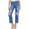 thumbnail image 1 of Vince Camuto Jeans Droits Patchwork pour Femmes, Bleu, 28W (US 6), 1 of 2