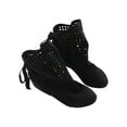 thumbnail image 2 of Chaussures pour Femmes Nœud Creux Talon Bas Tête Ronde Bottes Courtes pour Femmes Bottes Cool Chaussures Trouées Chaussures pour Femmes en Liquidation, 2 of 4
