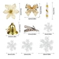 thumbnail image 2 of LHWEN Christmas Tree Decoration Set 120pcs Flower Ornaments Reusable Christmas Holiday Decor for Home Party Winter Festival Hanging Decorations Easy to Install Traditional Seasonal Design Non-Fading, 2 of 6
