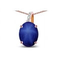 thumbnail image 3 of Star K� Oval 8x6 Created Star Sapphire Journey Pendant Necklace, 3 of 9