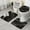 Black Gold Marble, variant on Black White Gold Marble Pattern Bathroom Rugs Sets 3 Piece,Toilet Cover Set,Absorbent Non Slip Bathroom Mats Sets with U-Shaped Contour Rug Toilet Rug Set