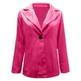 thumbnail image 5 of Women Blazers for Work Casual Lightweight Suit Jackets Solid Long Sleeve Tops Button Coat Tops Summer Slim Fit Ladies Blazer, 5 of 7