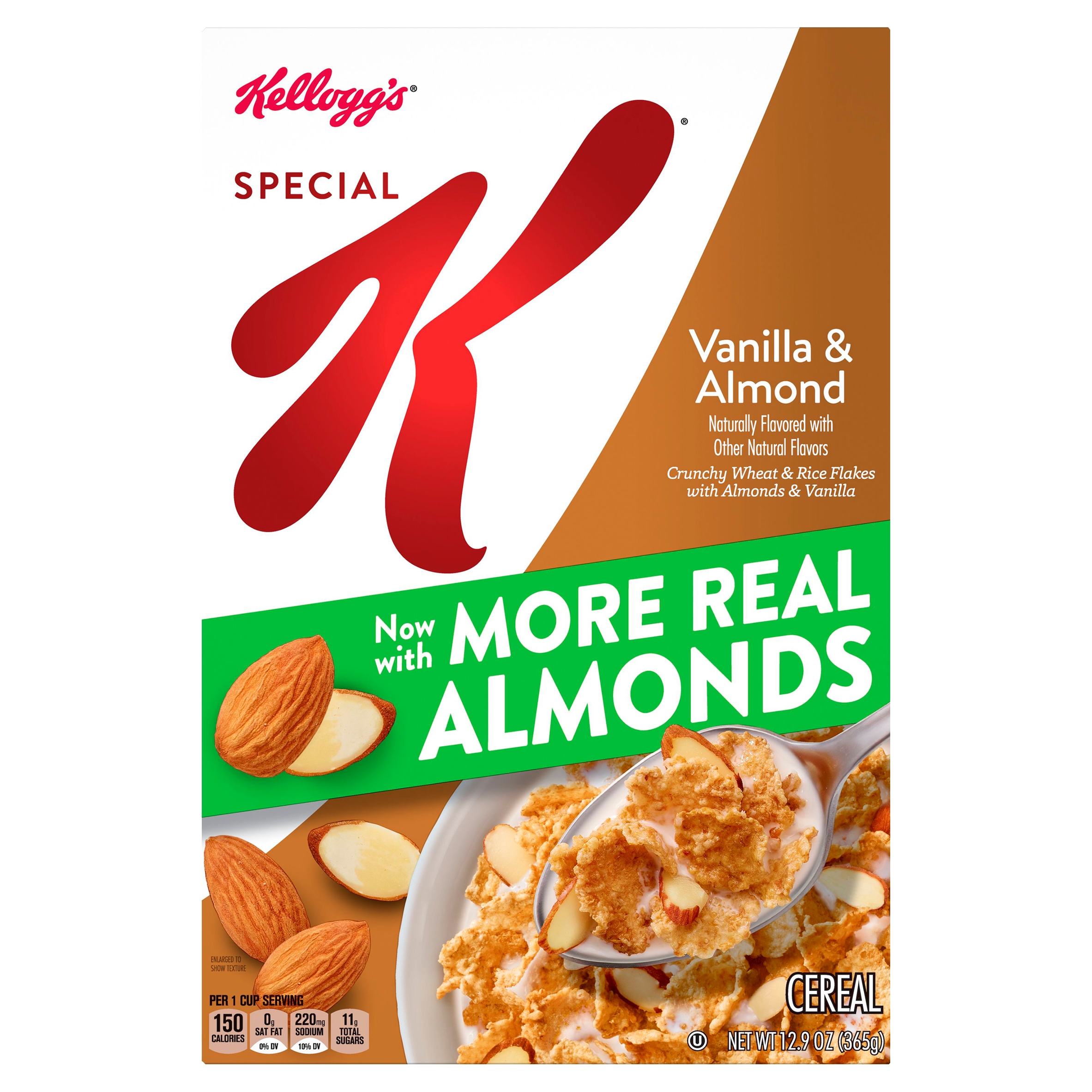 Kellogg's Special K Vanilla & Almond Cereal, 12.9 Oz - Walmart.com ...