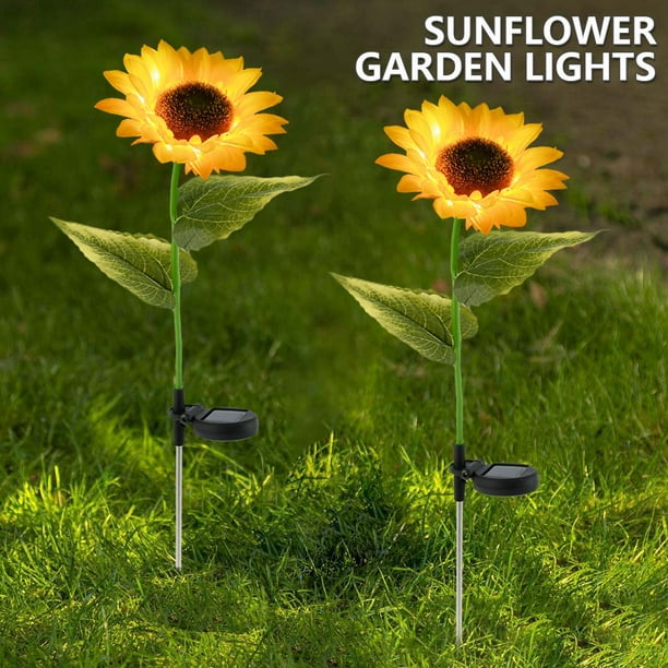 Solar powered 2024 sunflower lights
