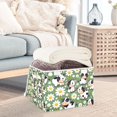 thumbnail image 5 of Large Lidded Foldable Storage Baskets Cubes Boxes Lids Bin for Home Bedroom Office Cute Cow and Daisy Flower, 5 of 7