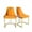 Orange, variant on Modern Dining Chairs Set of 2, Fabric PU Chair with Metal Legs for Living Room,Kitchen, Grey