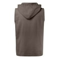thumbnail image 4 of Bcfgryg Mens Solid Color Simple Csual Fashion Drawstring Button Hooded Vest Top Men's Work Vest, 4 of 4