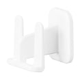 thumbnail image 2 of Estante para colgar zapatillas de montaje en pared | Zapatero de baño no perforado | Gancho de almacenamiento de plástico para paredes de azulejos y vidrio | Sin perforación | Blanco | los, 2 of 6