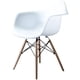 thumbnail image 2 of Set de 2 Sillas Replica Estilo Eames con Brazos Grupo Microtec Blanca Pata Madera Comedor Oficina Sala Cocina o Jardin Plastico Grueso Grupo Microtec Daw Daw, 2 of 5