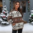 thumbnail image 3 of HELLHERO Aztec Print Sweatshirt for Women Casual Long Sleeve Sweatshirt Plus Size Fall Fashion Crewneck Pullover Tops Size XL, 3 of 7
