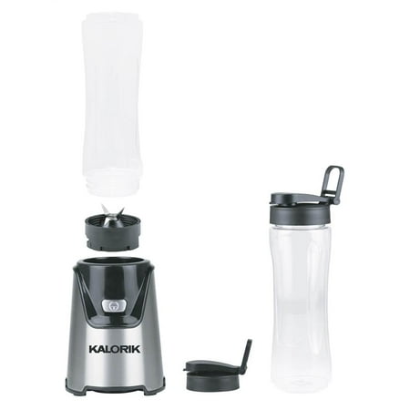 Kalorik - 20-Oz. Single Serve Blender with 2 Tritan Bottles - Stainless Steel