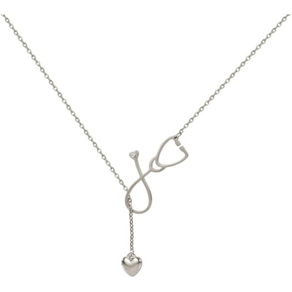 Nurse Stethoscope Necklace Premium Nursing Themed Y Necklace for Women Doctor Nurse Medical Graduation Jewelry Gift[y598]