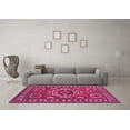 thumbnail image 3 of Ahgly Company Indoor Square Geometric Pink Traditional Area Rugs, 8' Square, 3 of 4