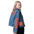 thumbnail image 2 of Women's G-III 4Her by Carl Banks Denim Clemson Tigers Game Ball Patches and Studs Full-Button Jacket, 2 of 2