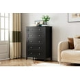 thumbnail image 4 of Commode à 5 Tiroirs, Armoire de Rangement en Bois avec Tiroirs pour Chambre, Grande Commode Table de Nuit pour Salon, Entrée, 4 of 8
