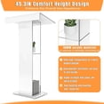 thumbnail image 6 of Vakiorn 45inch Transparent Acrylic Podium Stand Church Pulpit with 2 Storage Shelves for Classroom Conference Wedding, 6 of 6