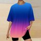 thumbnail image 4 of Camiseta Corta con Cuello Redondo Y Gota Del Hombro para las Mujeres, 4 of 4