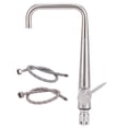 thumbnail image 1 of Grifo de fregadero giratorio G1/2 de 360 grados, grifo de agua mezcladora de lavabo de acero inoxidable 304 con una sola manija, 1 of 5