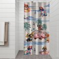 thumbnail image 2 of Dachshunds Tropical Beach Shower Curtain 36"x72" ,Bathroom Decorative Shower Curtains Set with 12 Hooks,Modern Waterproof Washable Shower Curtain, 2 of 6