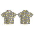 thumbnail image 4 of Miaeowve Baby Boys Summer Beach Shirts Tops Hawaiian Short Sleeve Button Hot Print T-shirt Tropical Black Stripes Banana 90, 4 of 9