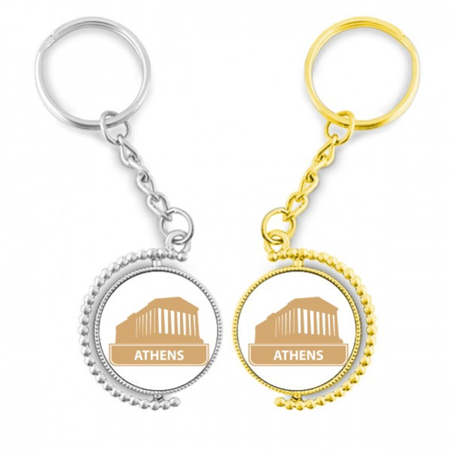 Atenas Grecia amarillo el patron de referencia Anillo de oro de metal llavero llavero