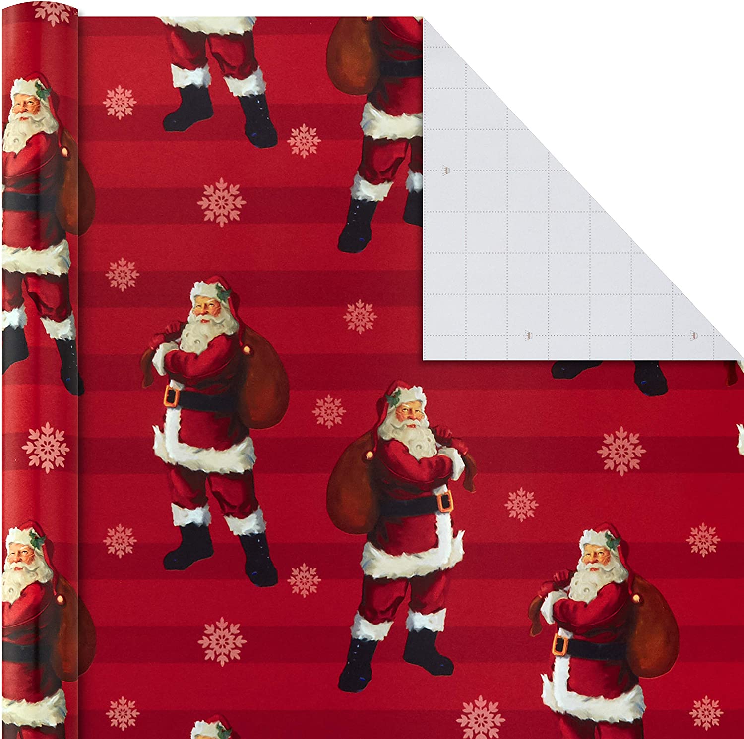 Hallmark Christmas Wrapping Paper Bundle with Cut Lines on Reverse