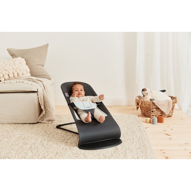 BabyBjorn Bouncer Balance Soft, Woven Dark Grey/Grey, 1 Count