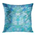 thumbnail image 1 of BOSDECO Green Diamond Pattern Triangle Mosaic Shape Cool Pillow Case Pillow Cover 18x18 inch, 1 of 1