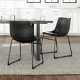thumbnail image 4 of Worthington Faux Leather Black Dining Chairs by River Street Designs, Set of 2, 4 of 23