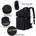 thumbnail image 2 of Vaupan 35L Black Backpack Large Capacity with Detachable Bag, Long Distance Type Outdoor Hiking Rucksack, Leisure Sports Fitness Unisex, Heavy Duty Pack Suitable for Camping Trekking Motorcycle, 2 of 7