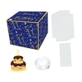 thumbnail image 3 of Caja extraíble para regalo, caja de regalo para cumpleaños, hucha para cumpleaños, hucha para cumpleaños Azul, 3 of 9