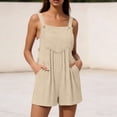 thumbnail image 5 of BUIGTTKLOP Jumpsuits for Women Summer Short Overalls Casual Sleeveless Adjustable Loose Women's Rompers with Pockets 2026, 5 of 6