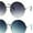 [2-Pack] Gold Smoke & Blue Smoke, variant on Classic Oversize Joplin Style Hippie Round Circle Lens Sunglasses Gold Purple Pink