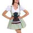 thumbnail image 6 of EINCcm Women Oktoberfest Dirndl Costume Plaid German Beer Festival Cosplay Bavarian Dress Halloween Fancy Dress with Apron, 6 of 9
