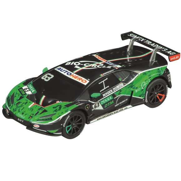 Carrera 64228 Lamborghini Huracán Mirko Bortolotti No.63 1:43 Scale Analog Slot Car Racing Vehicle GO!!! Slot Car Toy Race Track Sets