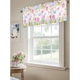 thumbnail image 6 of Pink Spring Floral Easter Curtain Valances for Windows, Pastoral Tulip Flowers Kitchen Valance Window Treatment, Light Filtering Block Curtains for Bathroom/Bedroom/Living Room 42'' x 12'', 6 of 9