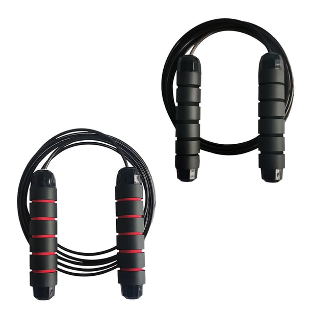 Cuerda de saltar con cable de velocidad con rodamiento de bolas sin enredos, cuerda de saltar ajustable para entrenamiento