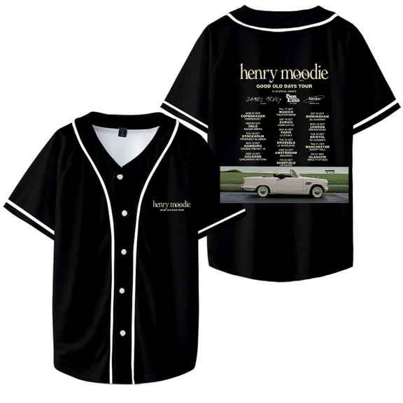 Henry Moodie Good Old Days Tour T-shirt Jersey Unisex Casual Short Sleeve Shirt Baseball Jersey