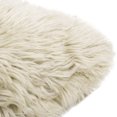 thumbnail image 6 of Jennifer Taylor Home Astrid 20" Square Accent Throw Pillow Cover with Feather Insert, Taupe Beige Genuine Fur, 6 of 6